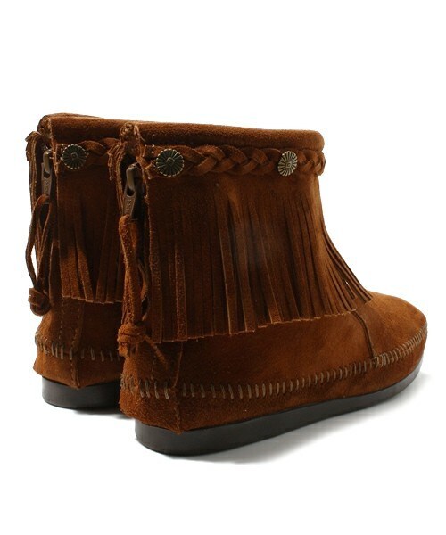 Minnetonka（ミネトンカ）の「【MINNETONKA】HI TOP BLACK ZIP BOOT（ブーツ・レディース・ブラック/グレー/ブラウン・22.5cm/23.5cm/24.5cm）」の6枚目の写真
