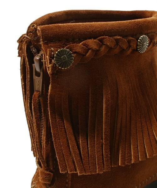 Minnetonka（ミネトンカ）の「【MINNETONKA】HI TOP BLACK ZIP BOOT（ブーツ・レディース・ブラック/グレー/ブラウン・22.5cm/23.5cm/24.5cm）」の10枚目の写真