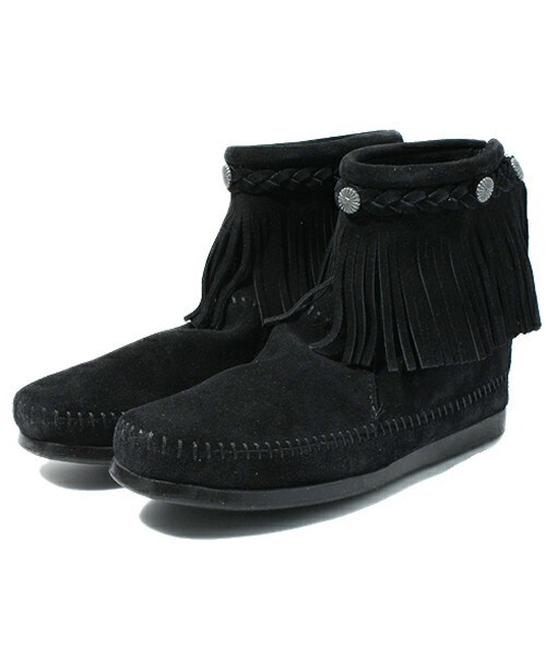 Minnetonka（ミネトンカ）の「【MINNETONKA】HI TOP BLACK ZIP BOOT（ブーツ・レディース・ブラック/グレー/ブラウン・22.5cm/23.5cm/24.5cm）」の2枚目の写真