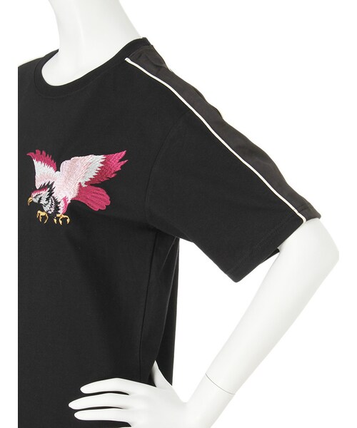 jouetie（ジュエティ）の「イーグルシシュウTEE（トップス・レディース・オフホワイト/ブラック・M）」の9枚目の写真