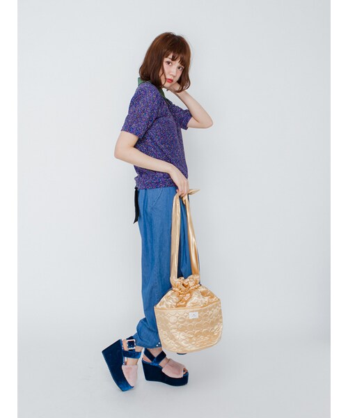 merry jenny(メリージェニー)の「キルティングBAG(バッグ・レディース・オフホワイト/ブラック/キャメル・F)」の5枚目の写真