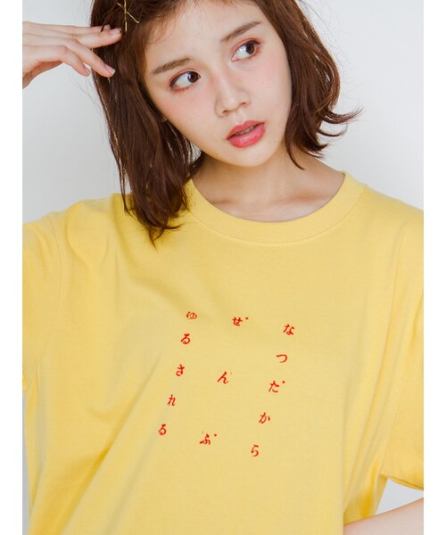 merry jenny(メリージェニー)の「【merry jenny×パントビスコ】乙女に捧げるレクイエムTシャツ(トップス・レディース・オフホワイト/ブラック/ピンク/イエロー)」の7枚目の写真