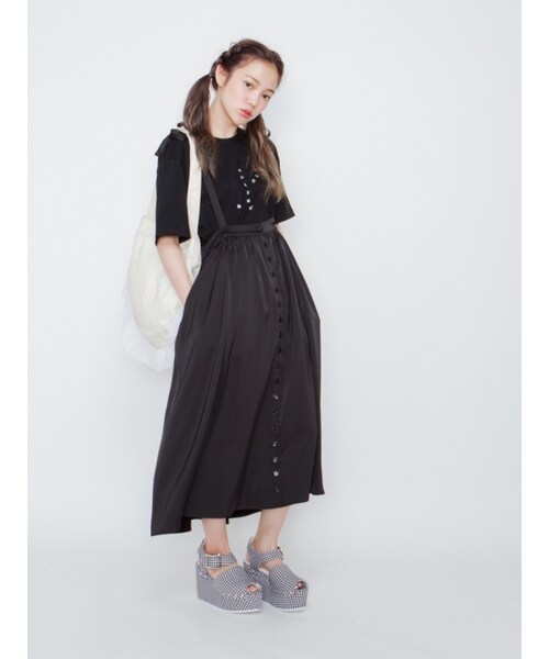 merry jenny(メリージェニー)の「【merry jenny×パントビスコ】乙女に捧げるレクイエムTシャツ(トップス・レディース・オフホワイト/ブラック/ピンク/イエロー)」の12枚目の写真
