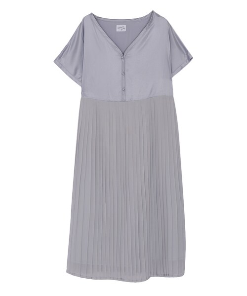 merry jenny（メリージェニー）の「プリーツずるワンピース（ワンピース/ドレス・レディース・ブラック/ピンク/ブルー・F）」の2枚目の写真