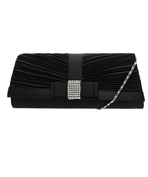 matelasse durer（マトラッセ デュレ）の「ﾘﾎﾞﾝﾌﾟﾘｰﾂPB（クラッチバッグ・レディース・ブラック/ベージュ・フリー）」の2枚目の写真