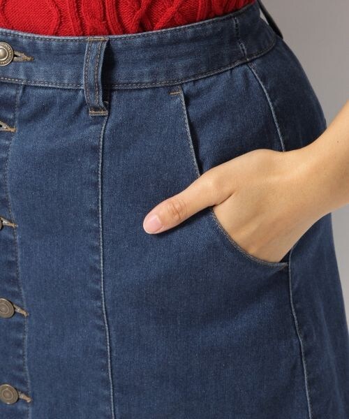 Heather(ヘザー)の「フロントボタンダイケイスカート(スカート・ブラウン/ブルー・FREE)」の7枚目の写真