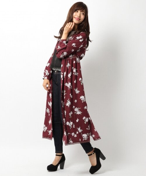 Heather（ヘザー）の「ROSEマキシガウン*ワンピース（ワンピース/ドレス・ブラック/レッド・FREE）」の2枚目の写真