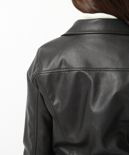 Heather（ヘザー）の「アソートライダースジャケット（ジャケット/アウター・ブラック(フェイクレザー)/ブラウン(フェイクスエード)/ネイビー(デニム)・FREE）」の11枚目の写真