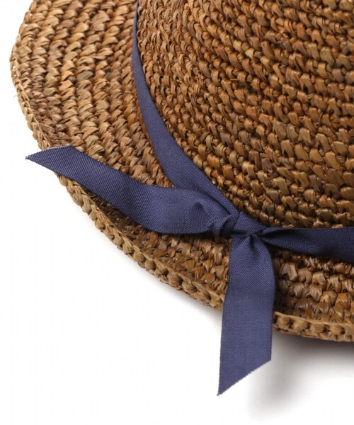 niko and...(ニコアンド)の「オリジナル ラフィア中折れ帯ハット(帽子・ナチュラル/ダークブラウン・F)」の6枚目の写真