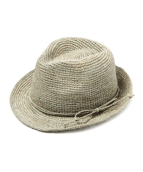 niko and...（ニコアンド）の「オリジナル ラフィアカラー中折れハット（帽子・グレー/ピンク/ナチュラル/ダークブラウン/グリーン/ブルー・F）」の4枚目の写真