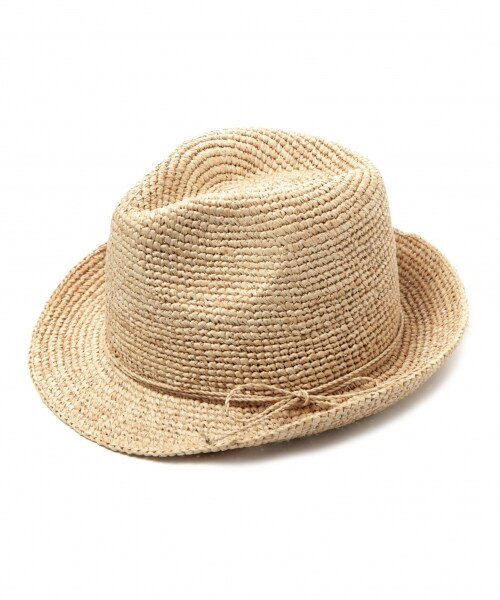niko and...（ニコアンド）の「オリジナル ラフィアカラー中折れハット（帽子・グレー/ピンク/ナチュラル/ダークブラウン/グリーン/ブルー・F）」の2枚目の写真