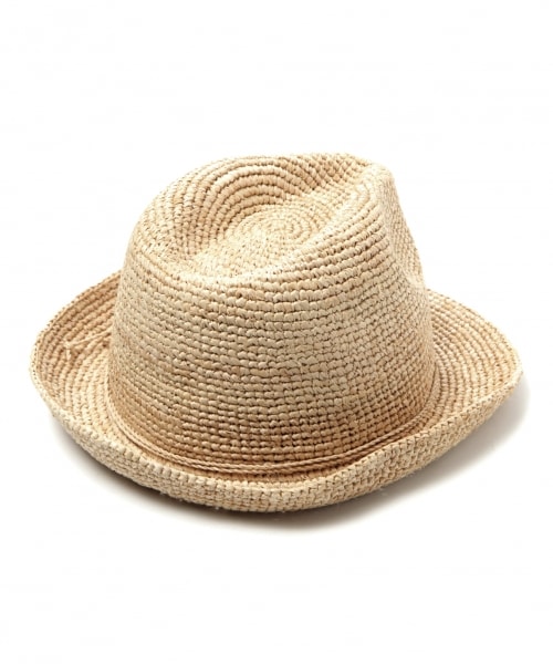 niko and...（ニコアンド）の「オリジナル ラフィアカラー中折れハット（帽子・グレー/ピンク/ナチュラル/ダークブラウン/グリーン/ブルー・F）」の9枚目の写真