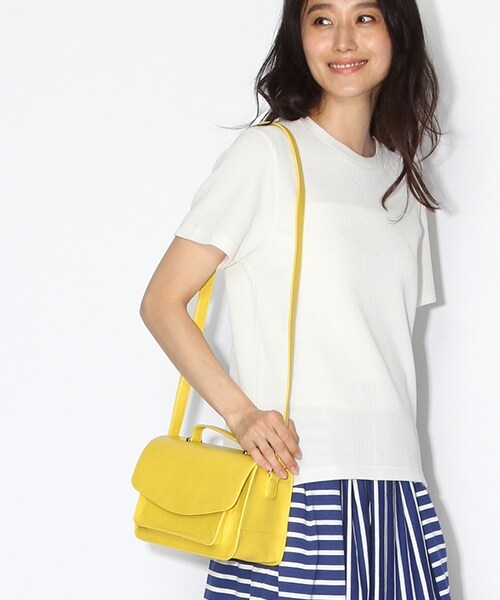niko and...(ニコアンド)の「オリジナル ミニサッチェルバッグ(バッグ・オフホワイト/グレー/ブラック/イエロー・F)」の4枚目の写真