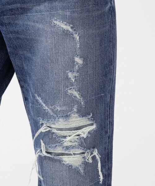 RAGEBLUE（レイジブルー）の「＜コーンミルズ社製デニム使用＞ダメージデニムパンツ（パンツ・ライトブルー/ブルー・M(30インチ)/L(32インチ)）」の8枚目の写真
