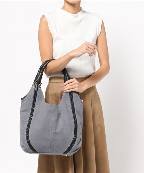 INTERPLANET WINGS（インタープラネットウィング）の「メッシュテープトート（トートバッグ・レディース・グレー/ベージュ・フリー）」の11枚目の写真