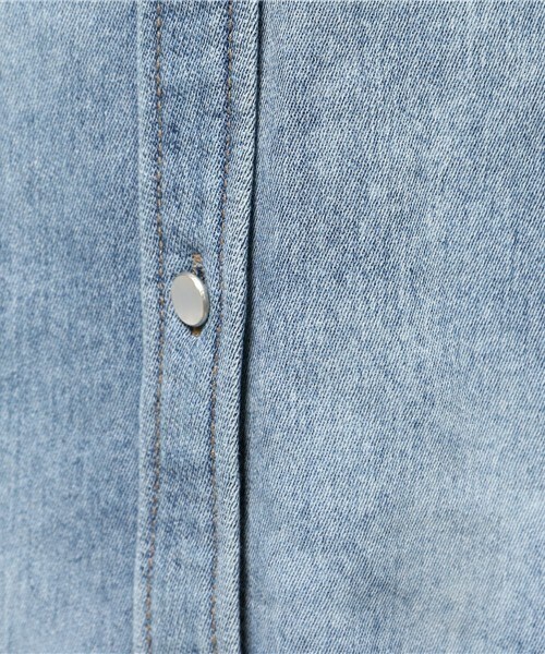 actuel（アクチュエル）の「二重織デニムシャツ（シャツ/ブラウス・レディース・ブルー・FREE）」の9枚目の写真