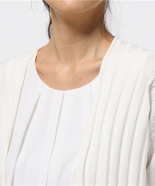 archives（アルシーヴ）の「ワイドリブロングカーデ（カーディガン/ボレロ・レディース・オフホワイト/グレー/ベージュ/ネイビー・MEDIUM）」の8枚目の写真