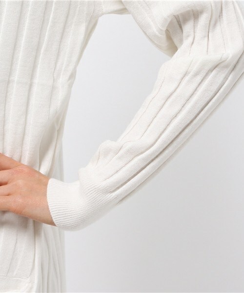 archives（アルシーヴ）の「ワイドリブロングカーデ（カーディガン/ボレロ・レディース・オフホワイト/グレー/ベージュ/ネイビー・MEDIUM）」の9枚目の写真