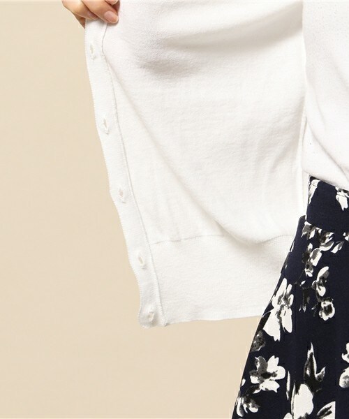 INTERPLANET（インタープラネット）の「綿混ベーシックカーディガン（カーディガン/ボレロ・レディース・オフホワイト/グレー/ブルー/ピンク/ネイビー・FREE）」の12枚目の写真