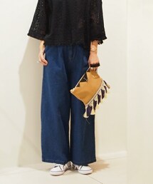 INTERPLANET WINGS | ハイウエストデニムワイドパンツ(デニムパンツ)