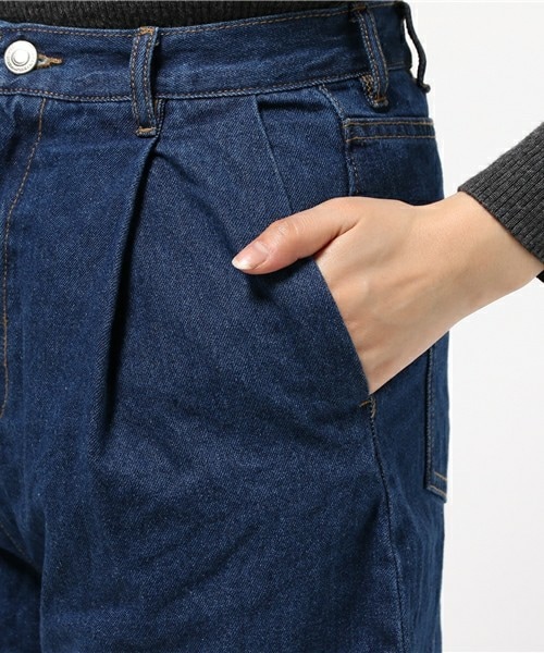 INTERPLANET WINGS(インタープラネットウィング)の「ハイウエストデニムワイドパンツ(デニムパンツ・レディース・ブルー/インディゴブルー・FREE)」の11枚目の写真