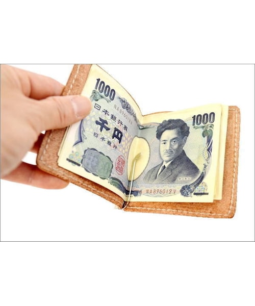 レザークラフト　ハンドメイド　カービング　財布　マネークリップ レザークラフト ハンドメイド カービング 財布 マネークリップ