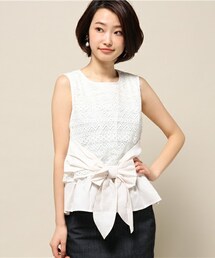INTERPLANET | レース切替前リボンブラウス(シャツ/ブラウス)