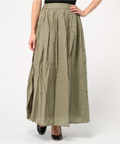 INTERPLANET WINGS（インタープラネットウィング）の「Cローンマキシスカート（スカート・レディース・オフホワイト/ベージュ/カーキ・FREE）」の3枚目の写真