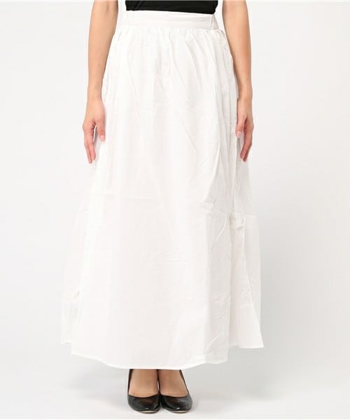 INTERPLANET WINGS（インタープラネットウィング）の「Cローンマキシスカート（スカート・レディース・オフホワイト/ベージュ/カーキ・FREE）」の4枚目の写真