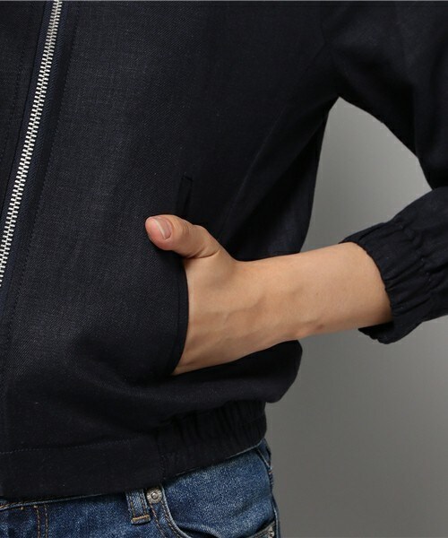 actuel（アクチュエル）の「麻レーヨンブルゾン（ブルゾン・レディース・ベージュ/カーキ/ネイビー・FREE）」の9枚目の写真