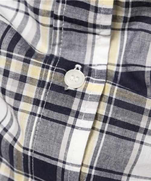 INTERPLANET WINGS（インタープラネットウィング）の「エアリーコットンチェックシャツ（シャツ/ブラウス・レディース・ブラック/ヘザーチャコール/イエロー/ボルドー・FREE）」の11枚目の写真