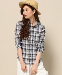 INTERPLANET WINGS | エアリーコットンチェックシャツ(シャツ/ブラウス)