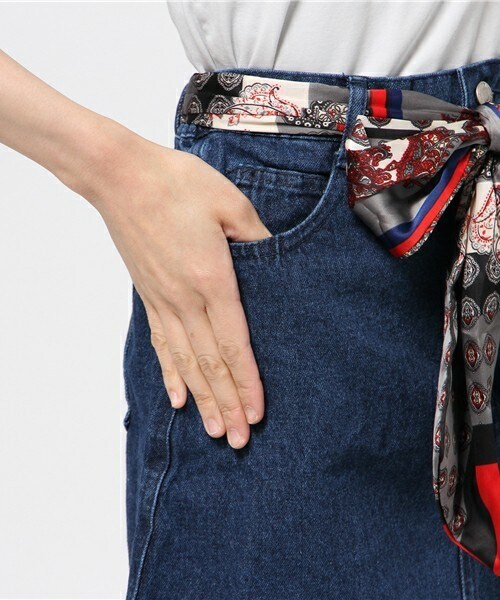 archives（アルシーヴ）の「フリンジデニム台形スカート（デニムスカート・レディース・ネイビー/ロイヤルブルー・MEDIUM）」の7枚目の写真