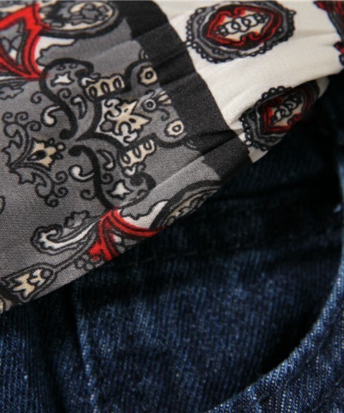 archives（アルシーヴ）の「フリンジデニム台形スカート（デニムスカート・レディース・ネイビー/ロイヤルブルー・MEDIUM）」の11枚目の写真