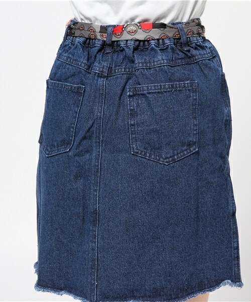 archives（アルシーヴ）の「フリンジデニム台形スカート（デニムスカート・レディース・ネイビー/ロイヤルブルー・MEDIUM）」の6枚目の写真