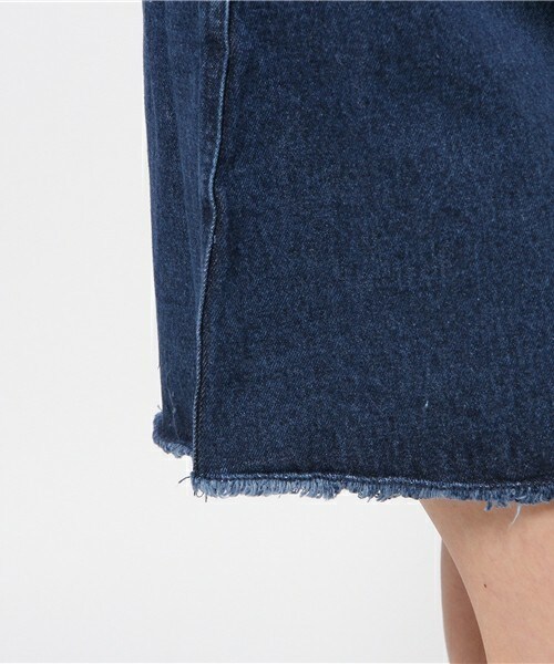 archives（アルシーヴ）の「フリンジデニム台形スカート（デニムスカート・レディース・ネイビー/ロイヤルブルー・MEDIUM）」の8枚目の写真