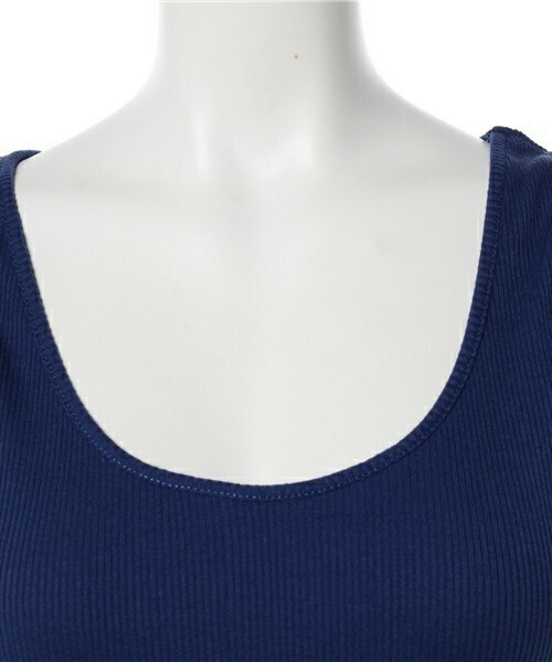 archives（アルシーヴ）の「吸水速乾テレコタンクトップ（タンクトップ・レディース・オフホワイト/ブラック/グレー/ブルー/ネイビー・MEDIUM）」の7枚目の写真