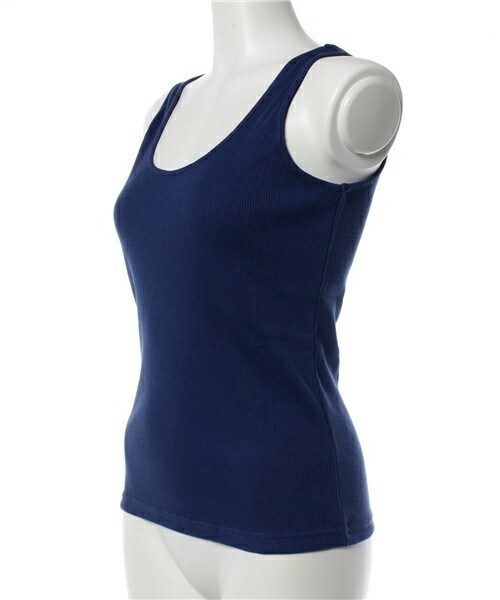 archives（アルシーヴ）の「吸水速乾テレコタンクトップ（タンクトップ・レディース・オフホワイト/ブラック/グレー/ブルー/ネイビー・MEDIUM）」の6枚目の写真