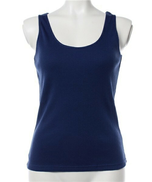 archives（アルシーヴ）の「吸水速乾テレコタンクトップ（タンクトップ・レディース・オフホワイト/ブラック/グレー/ブルー/ネイビー・MEDIUM）」の5枚目の写真