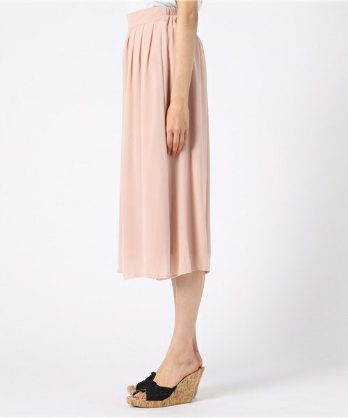 actuel（アクチュエル）の「8分丈ジョーゼットスカンツ（その他パンツ・レディース・ブラック/グレー/ベージュ/ピンク・FREE）」の6枚目の写真