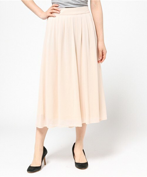 actuel（アクチュエル）の「8分丈ジョーゼットスカンツ（その他パンツ・レディース・ブラック/グレー/ベージュ/ピンク・FREE）」の3枚目の写真