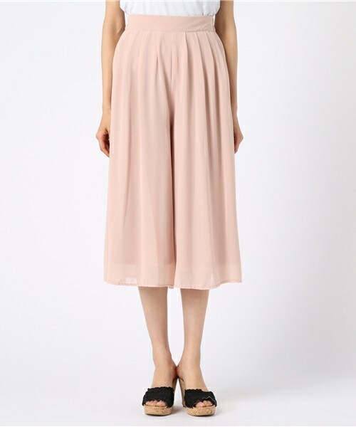 actuel（アクチュエル）の「8分丈ジョーゼットスカンツ（その他パンツ・レディース・ブラック/グレー/ベージュ/ピンク・FREE）」の5枚目の写真