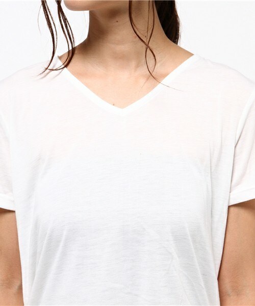 actuel（アクチュエル）の「レース×シフォンレイヤードP/O（Tシャツ/カットソー・レディース・オフホワイト/グレー/モカ・FREE）」の7枚目の写真