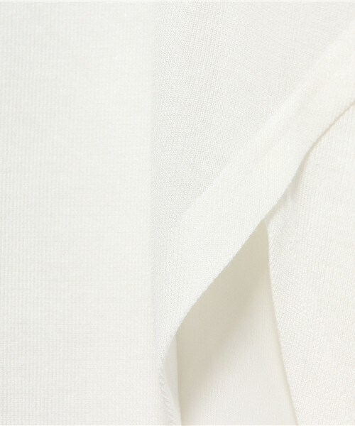 actuel（アクチュエル）の「ノースリイレギュラーヘムレイヤードP/O（Tシャツ/カットソー・レディース・オフホワイト/ブラック/オレンジ・FREE）」の9枚目の写真