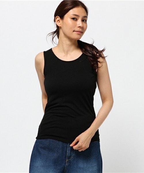 INTERPLANET（インタープラネット）の「【接触冷感】クールタンクトップ（タンクトップ・レディース・オフホワイト/ブラック/ベージュ/カーキ/キャメル・FREE）」の3枚目の写真