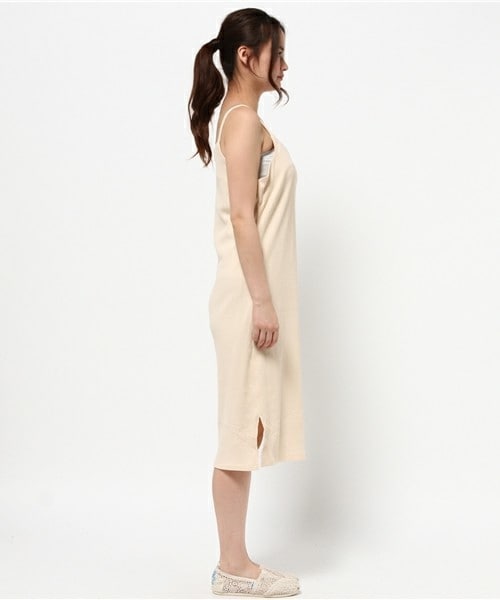 archives（アルシーヴ）の「テレコキャミワンピース（ワンピース・レディース・アイボリー/ブラック/グレー/グリーン/カーキ・MEDIUM）」の7枚目の写真