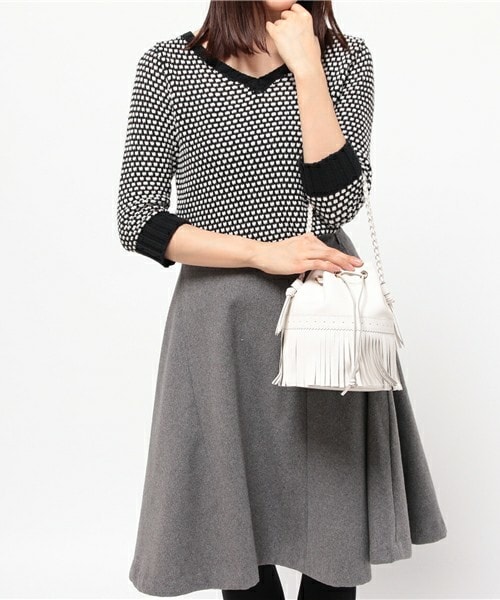 J&M Davidson（ジェイアンドエムデヴィッドソン）の「J&M DAVIDSON　ワンハンドルフリンジショルダーバッグ"M.CARNIVAL"（ショルダーバッグ・レディース・ホワイト/ブラック・FREE）」の14枚目の写真