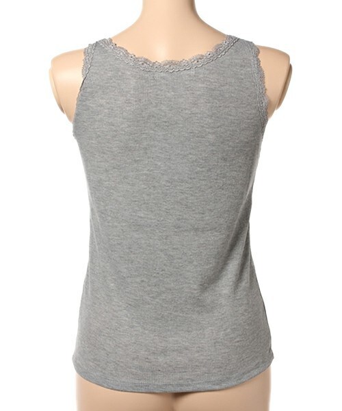 archives（アルシーヴ）の「テレコレースタンク（タンクトップ・レディース・オフホワイト/ブラック/グレー/カーキ・MEDIUM）」の6枚目の写真