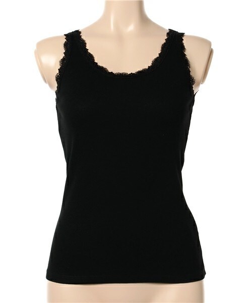 archives（アルシーヴ）の「テレコレースタンク（タンクトップ・レディース・オフホワイト/ブラック/グレー/カーキ・MEDIUM）」の3枚目の写真