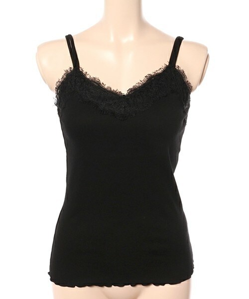 archives（アルシーヴ）の「胸レースキャミソール（キャミソール・レディース・オフホワイト/ブラック/グレー/ネイビー/イエロー・MEDIUM）」の2枚目の写真